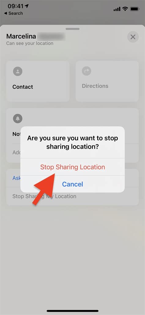 does it tell you when someone stops sharing location